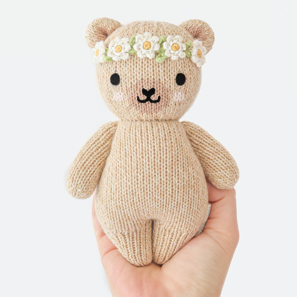 Cuddle and Kind Baby Honey Bear (ivory floral)