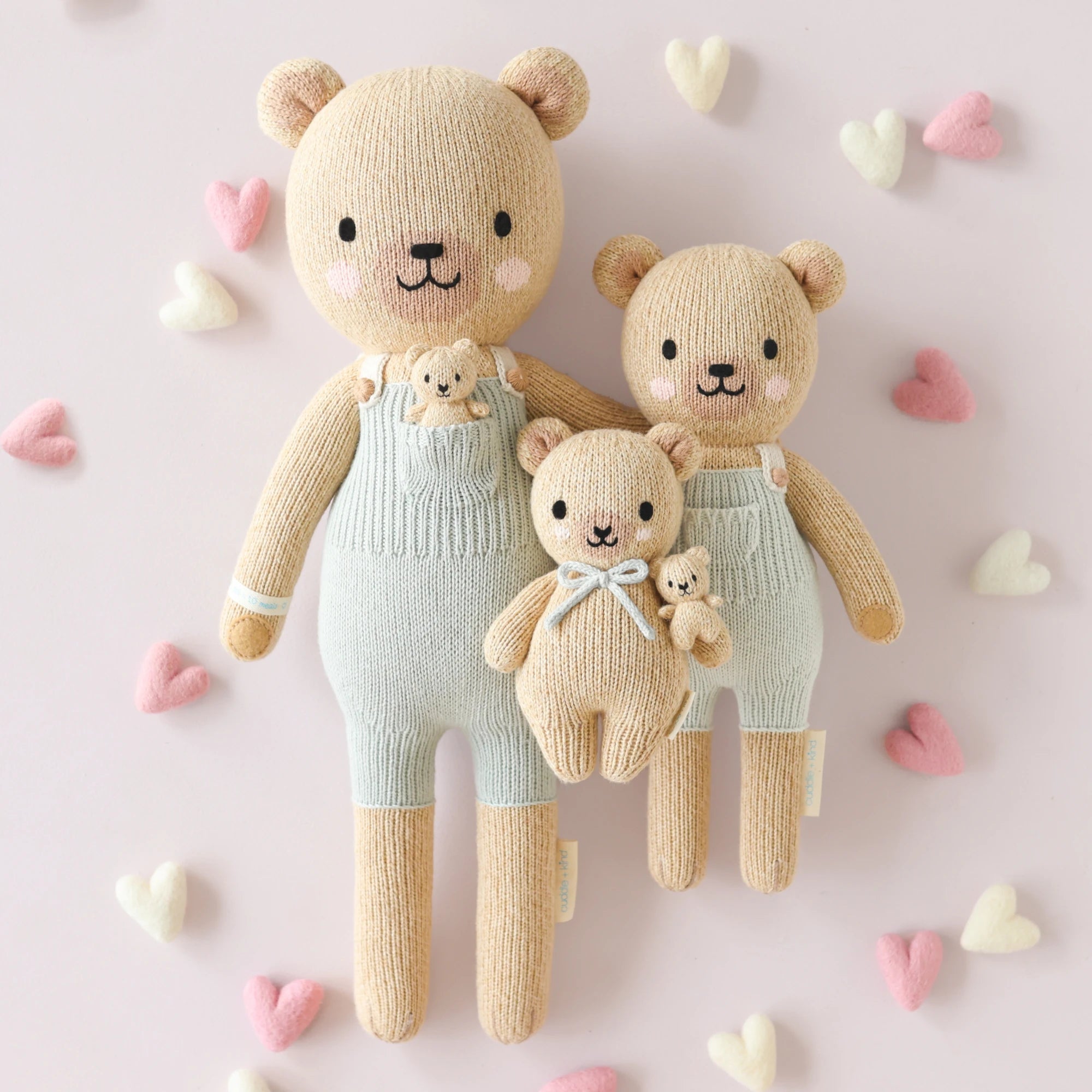 Cuddle and Kind Baby Honey Bear (blue bow)