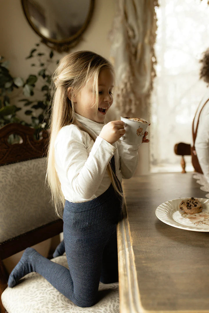 Silly Silas Footed Cotton Tights (denim)