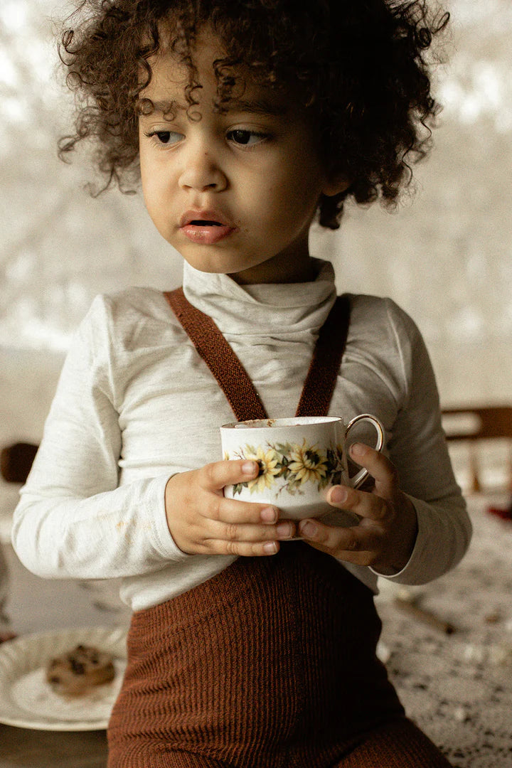 Silly Silas Footed Cotton Tights (spicy chai)