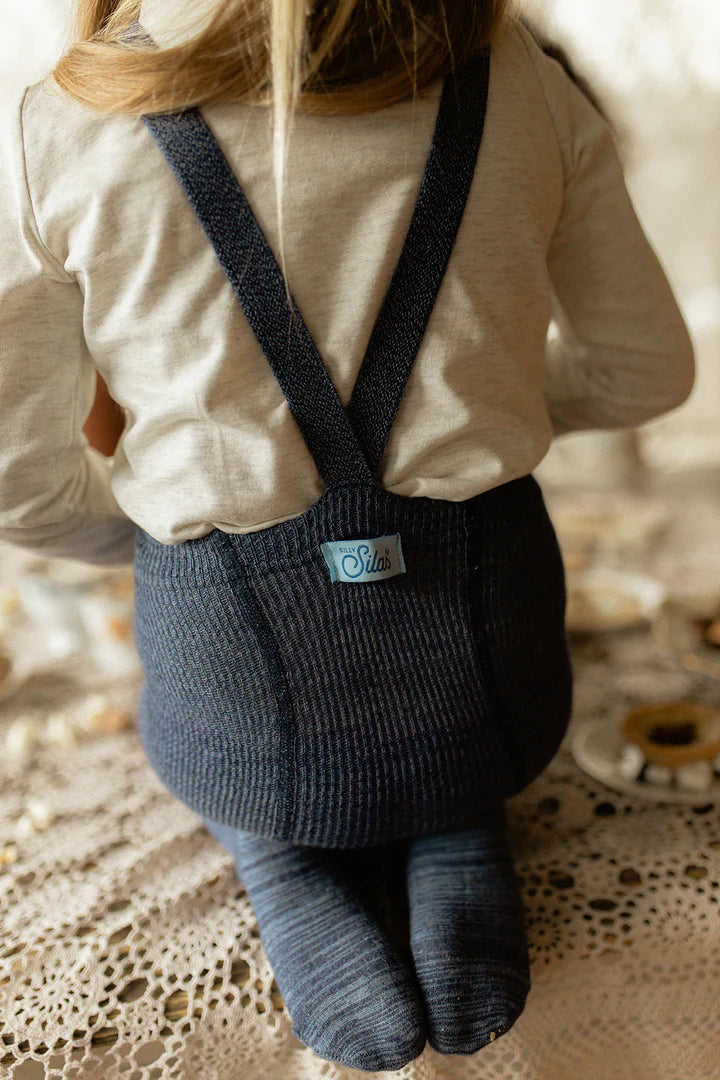 Silly Silas Footed Cotton Tights (denim)
