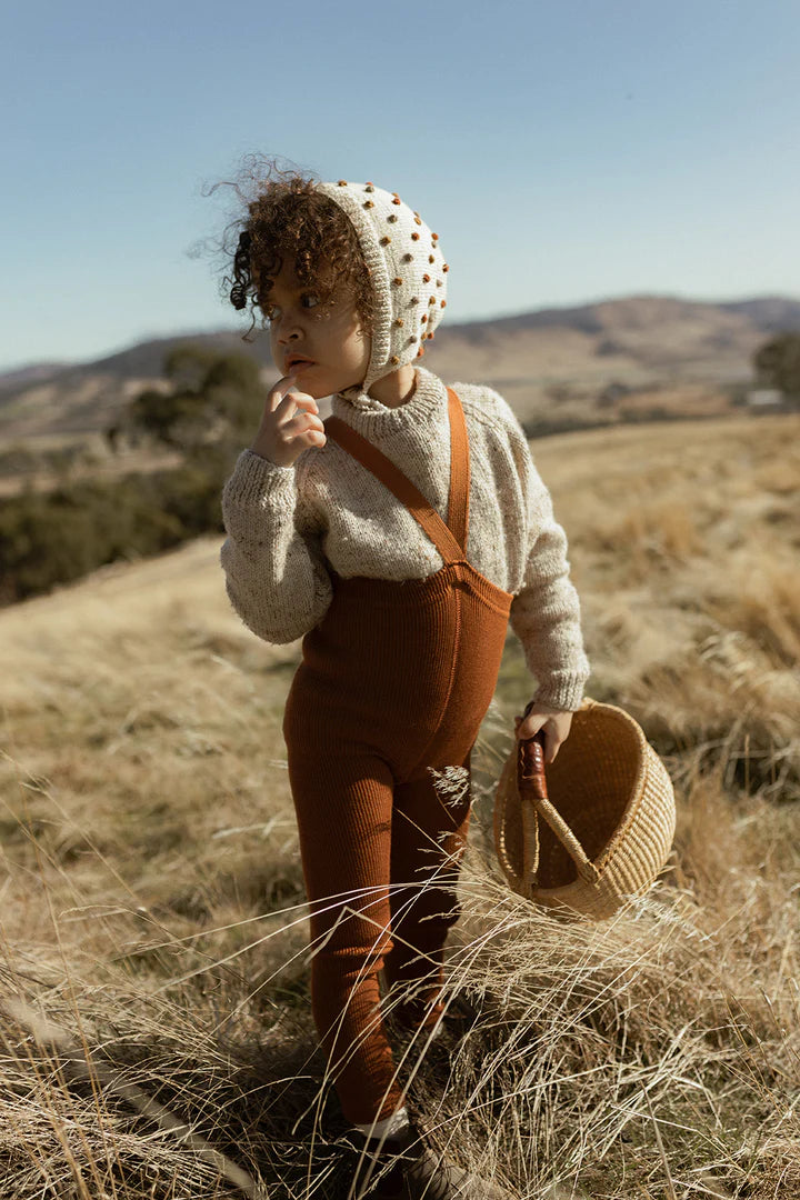 Silly Silas Wooly Footless Wool Tights (ginger)
