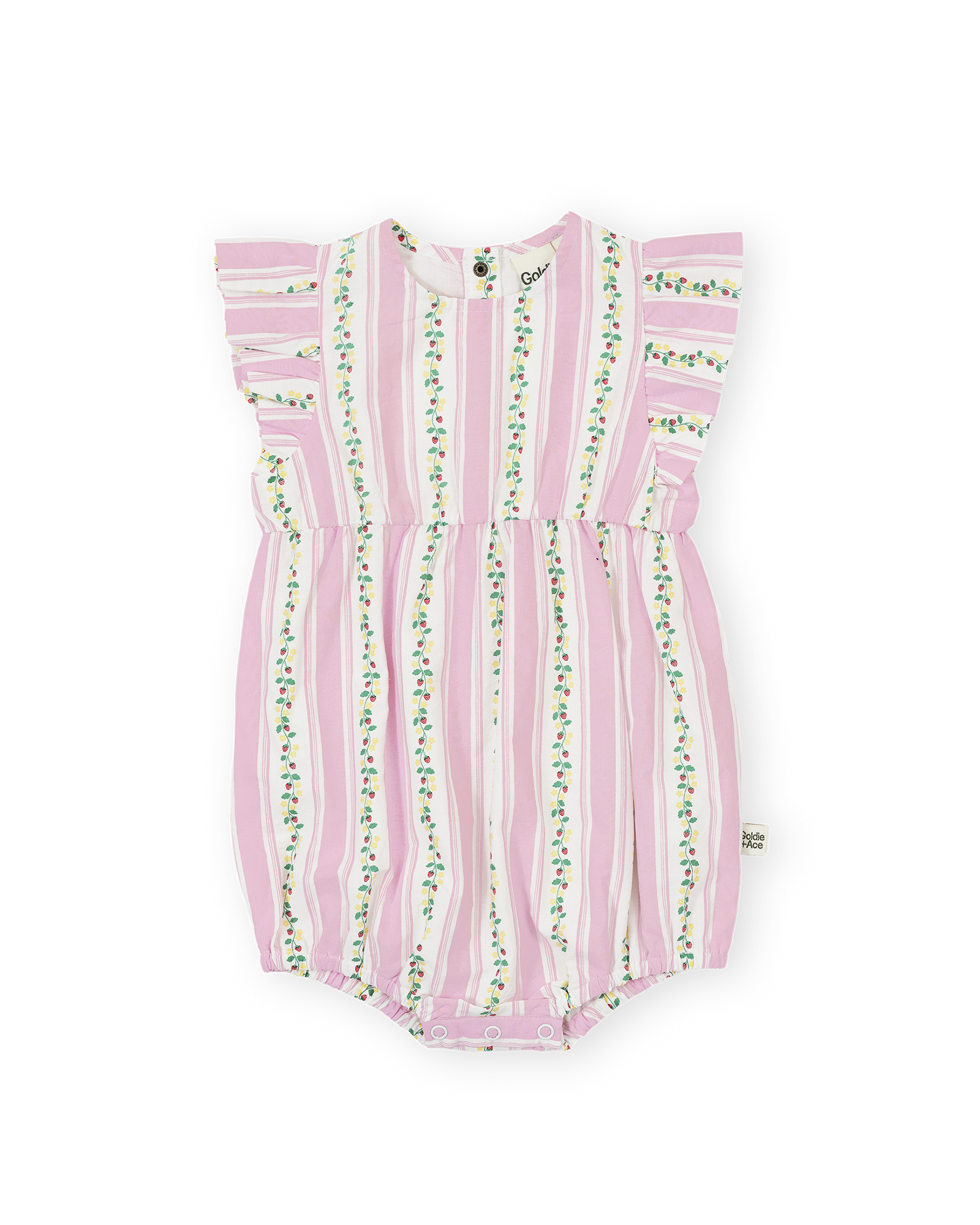 Goldie and Ace Antique Stripe Lani Romper (strawberry)