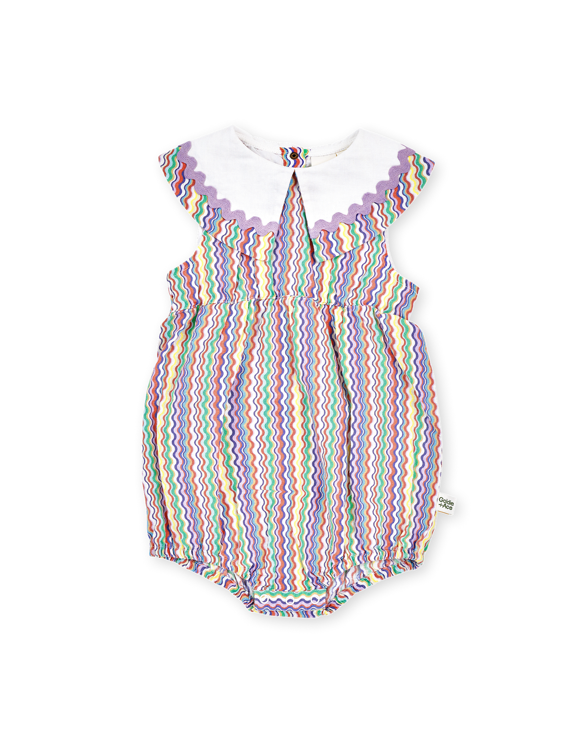 Goldie and Ace Ava Collared Romper (ric rac)