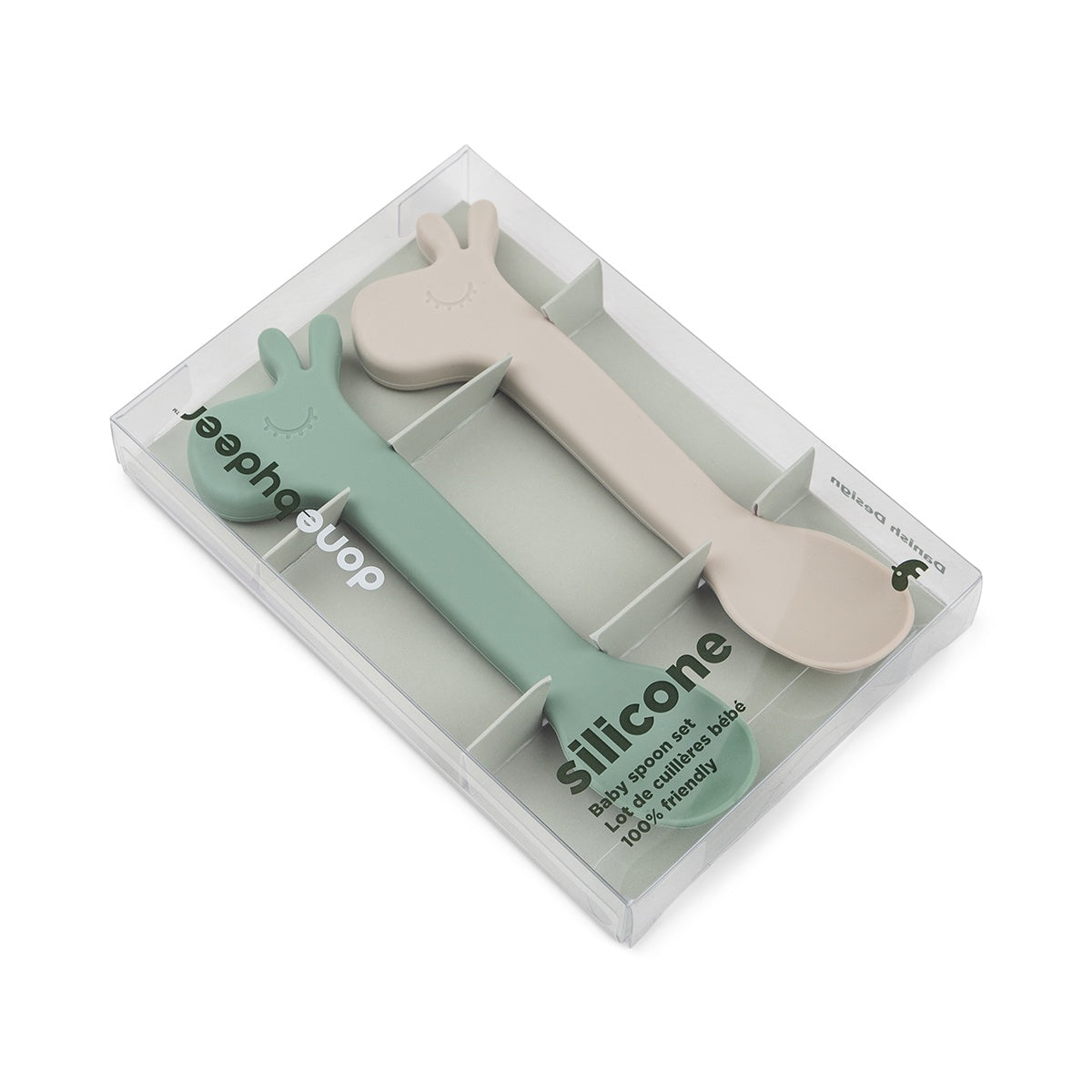 Done By Deer Silicone Spoon 2 Pack Lalee (green)