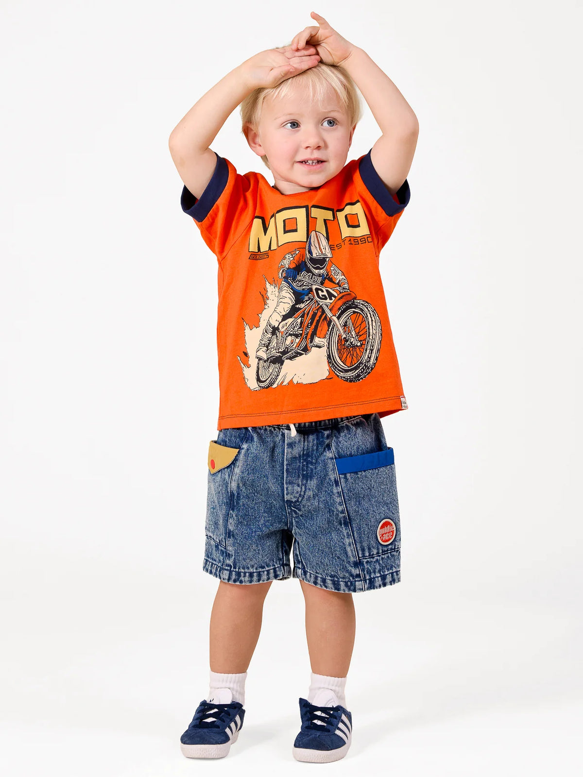 Goldie and Ace Vintage Denim Shorts (colour block)