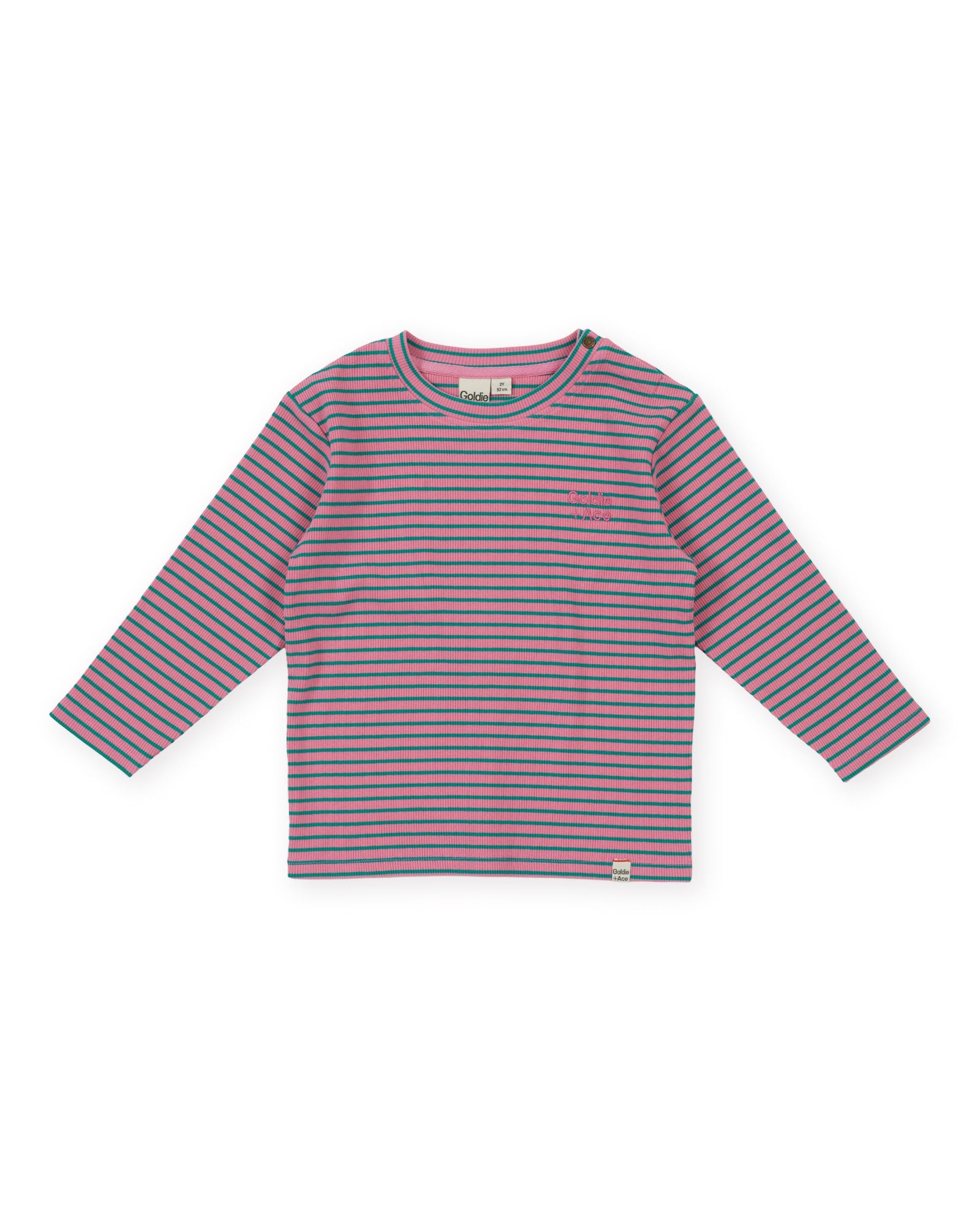 Goldie and Ace Essential Stripe Rib Top (pink)