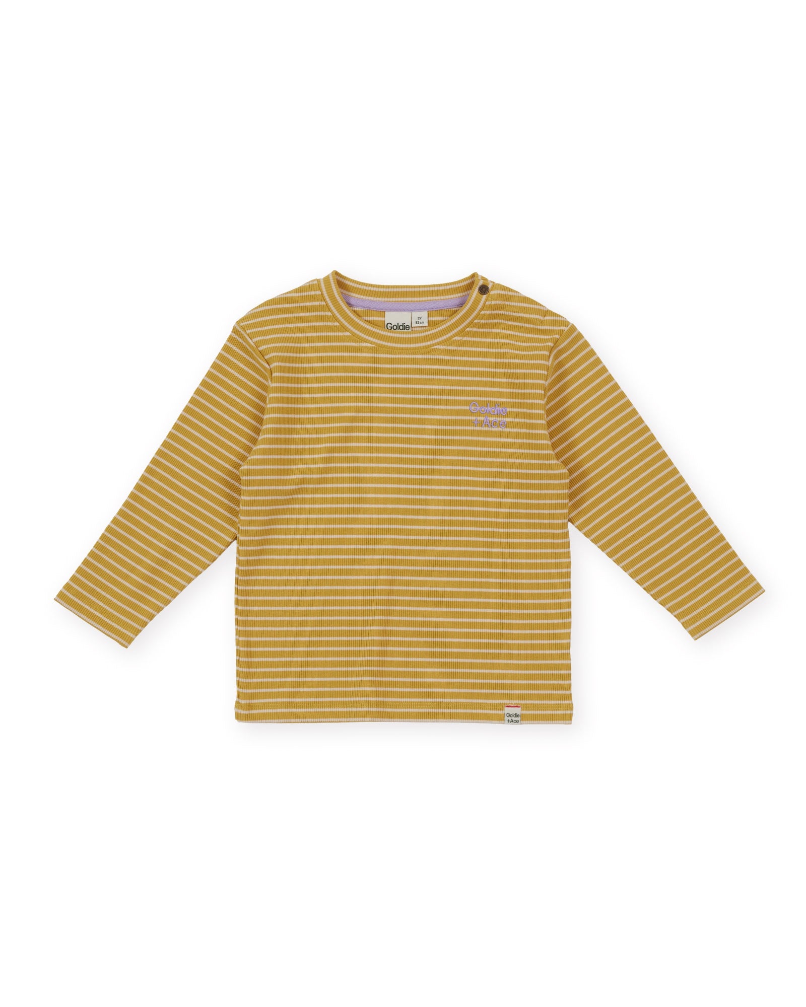 Goldie and Ace Essential Stripe Rib Top (yellow)