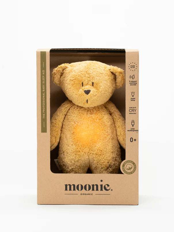 Moonie Organic Humming Bear with Lamp (mustard)