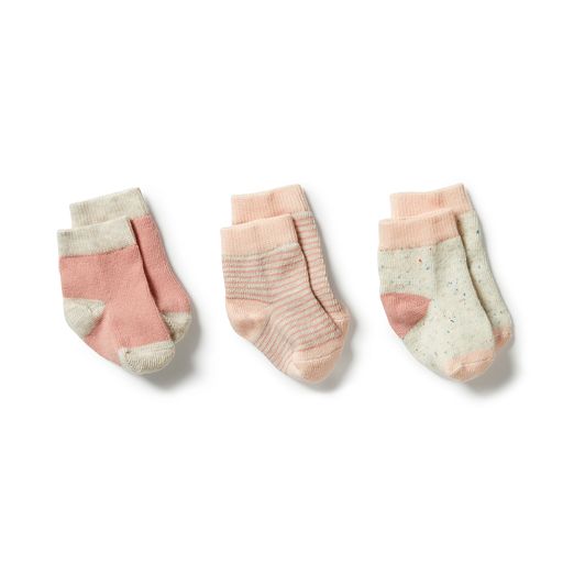 Wilson and Frenchy Socks (peach/shell/oatmeal)