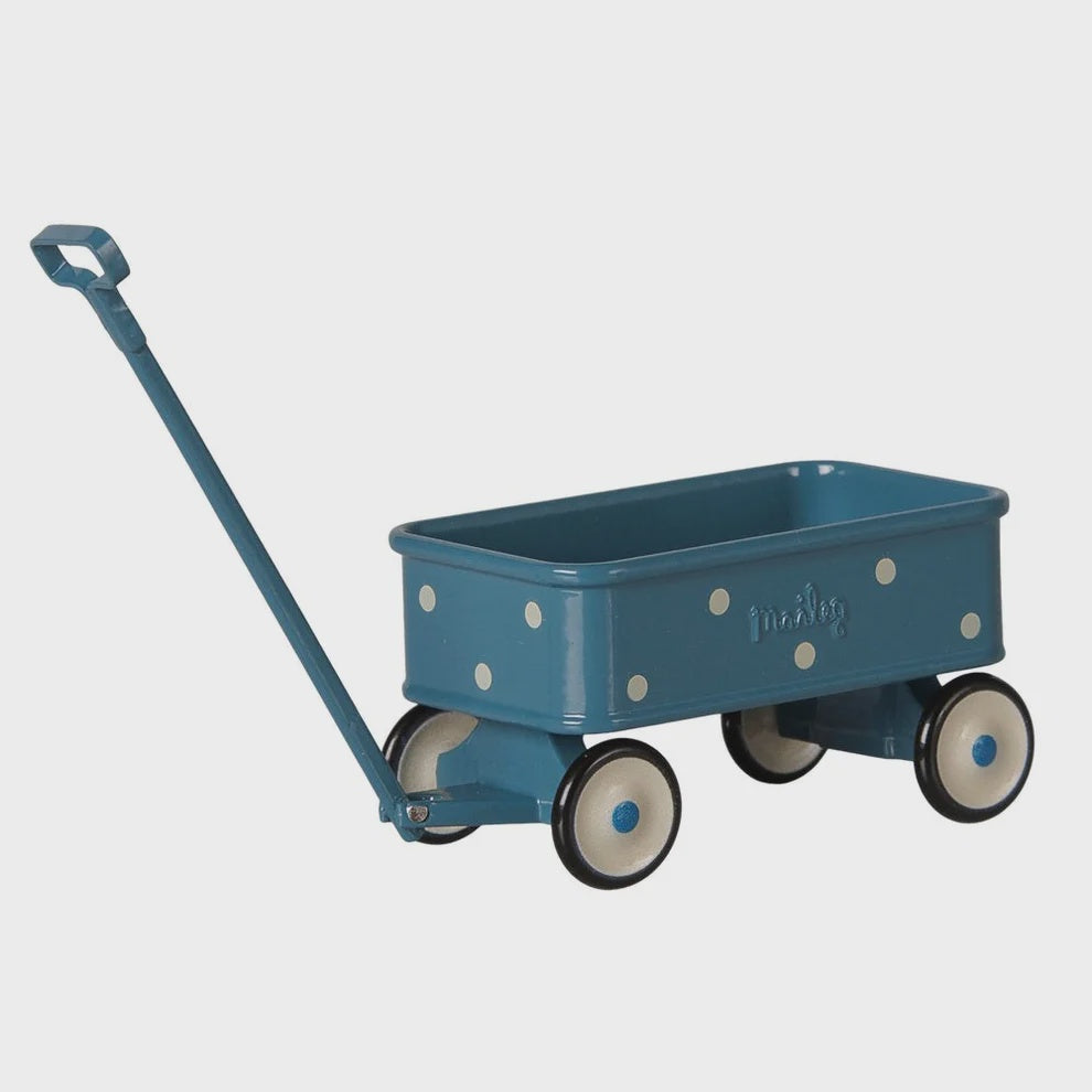 Maileg Wagon Mouse Blue
