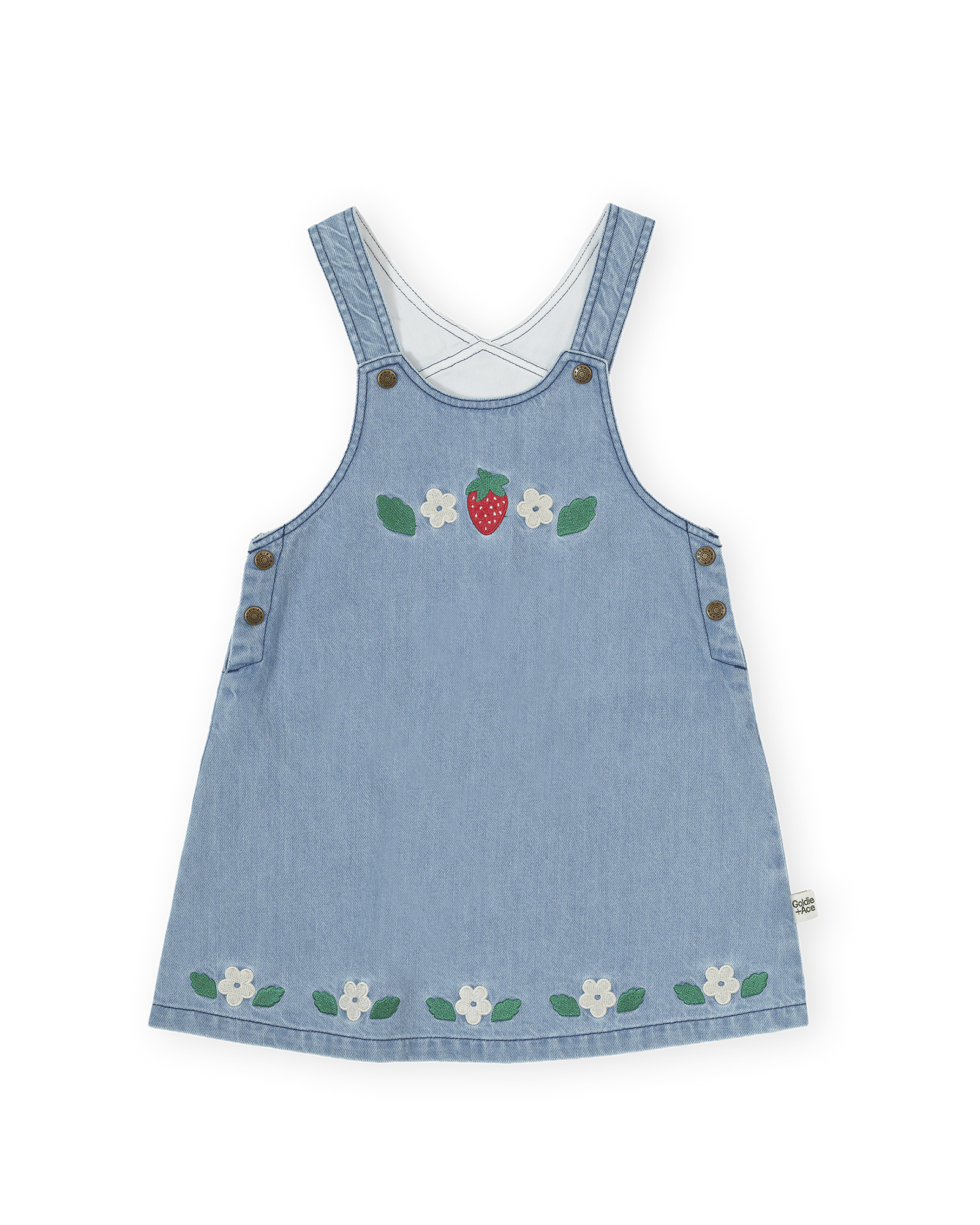 Goldie and Ace Pinafore Dress (wild strawberry)