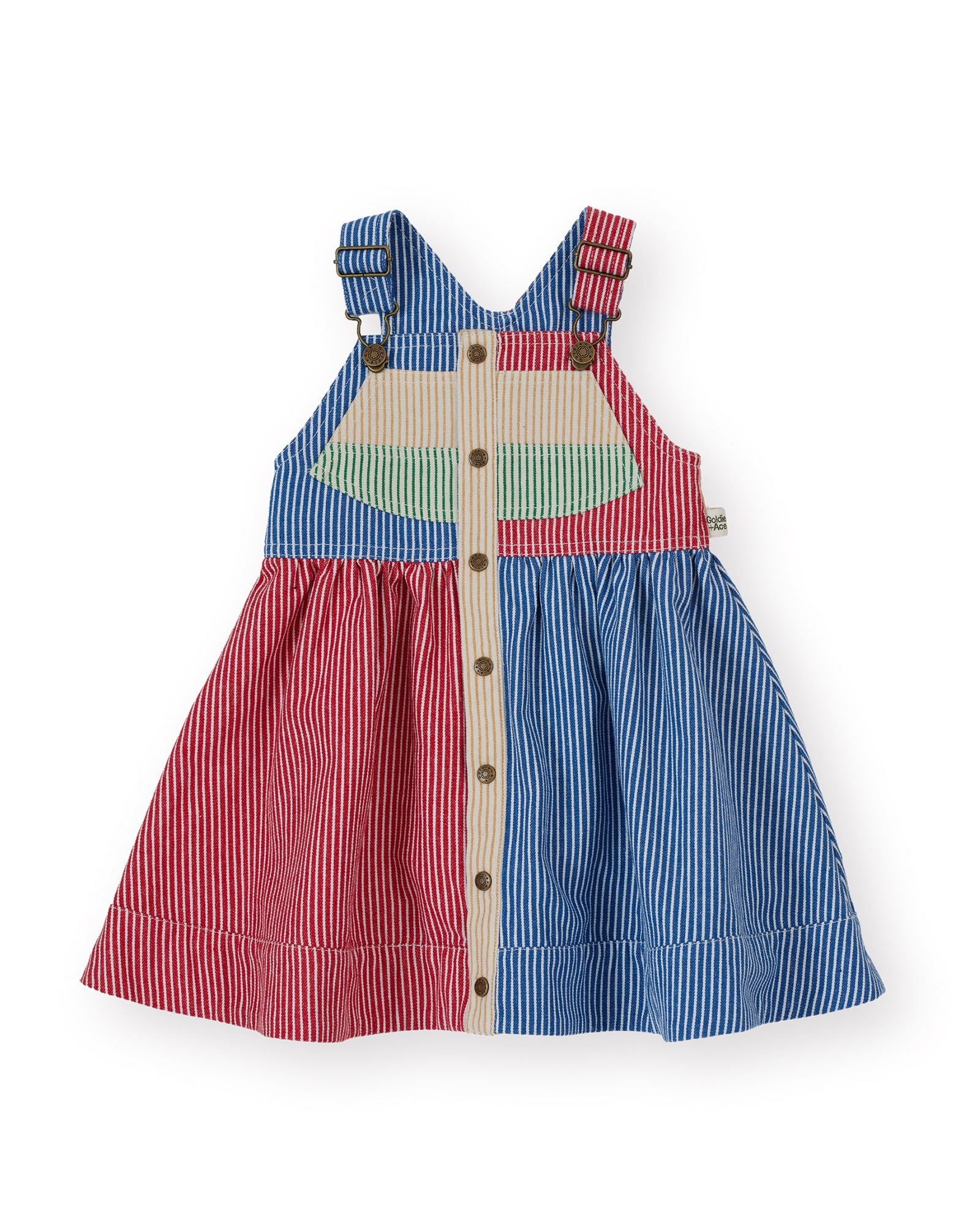 Goldie and Ace Patchwork Stripe Heidi Pinafore dress (primary)