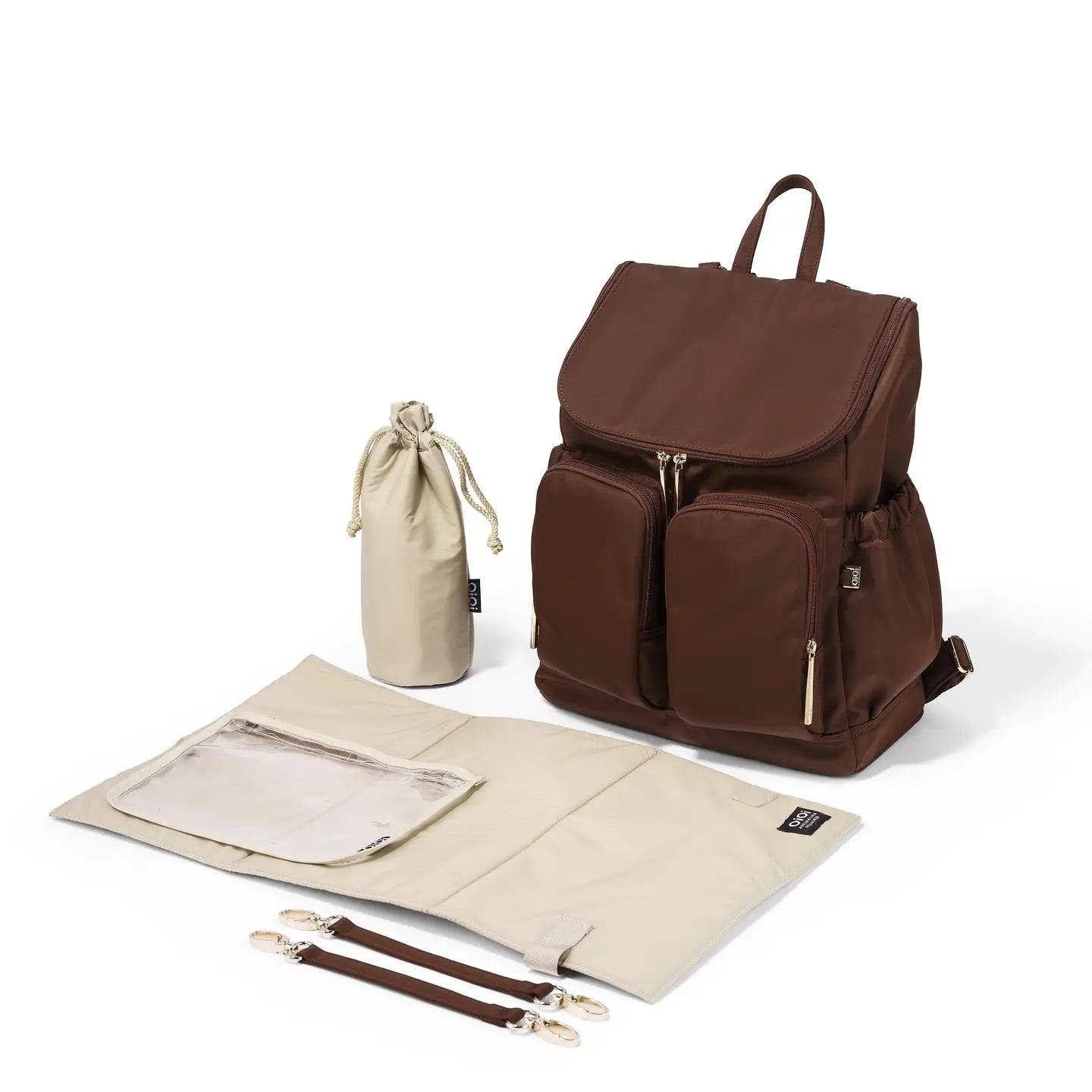 Oioi Signature Nappy Backpack - Chocolate Nylon