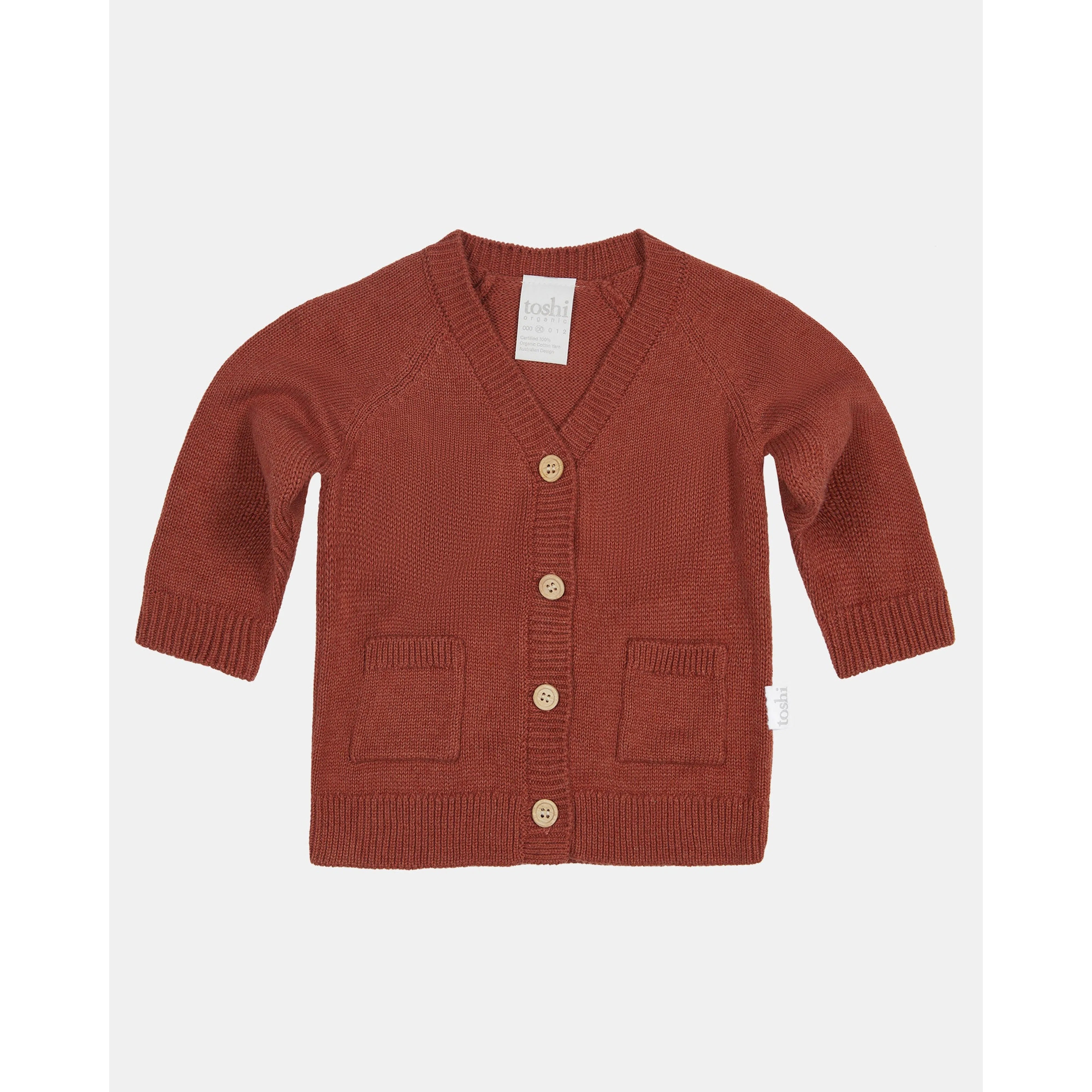 Toshi Organic Cardigan Remy (red gum)