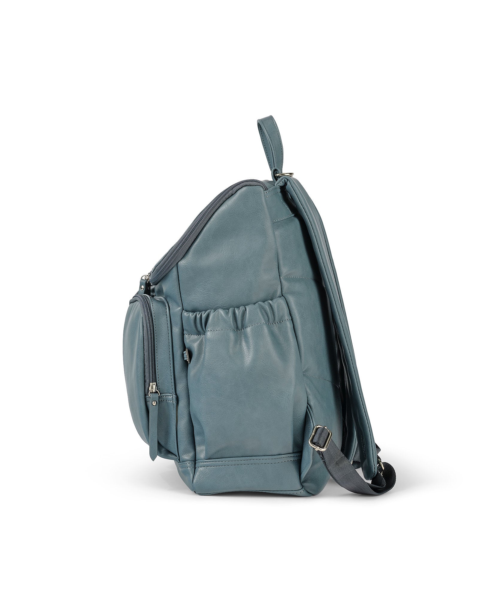 Oioi Signature Nappy Backpack Vegan Leather(stone blue)