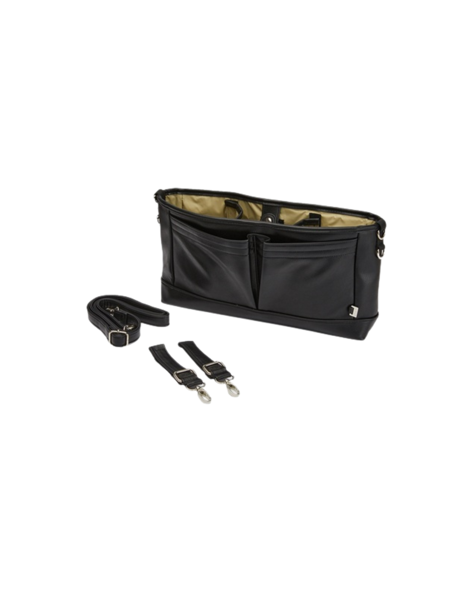 Oioi Signature Pram Caddy Vegan Leather (black)
