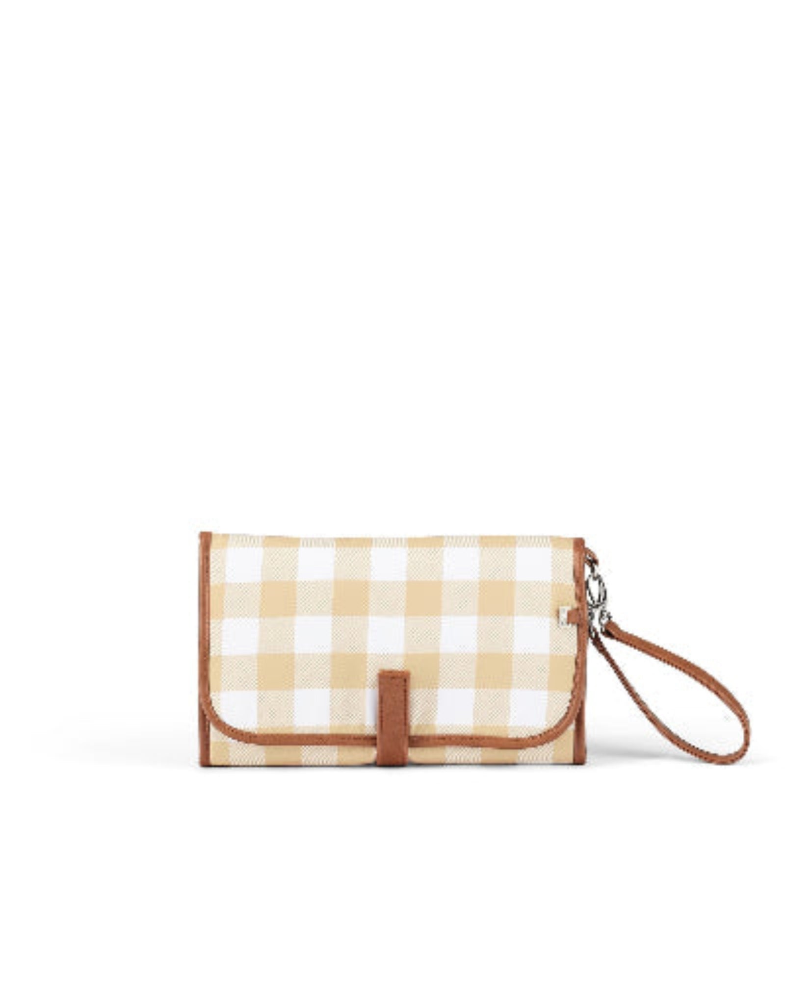 OiOi Changing Mat/Clutch (Gingham Beige)