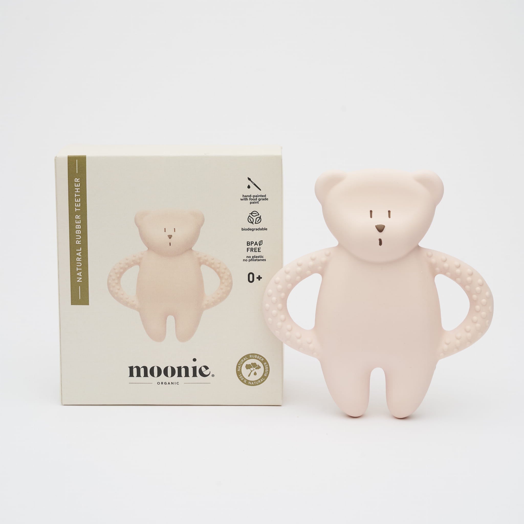 Moonie Natural Teether (rose)