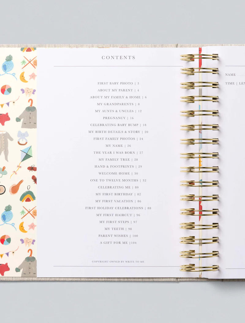 Write To Me Baby - First Year Of You (grey)