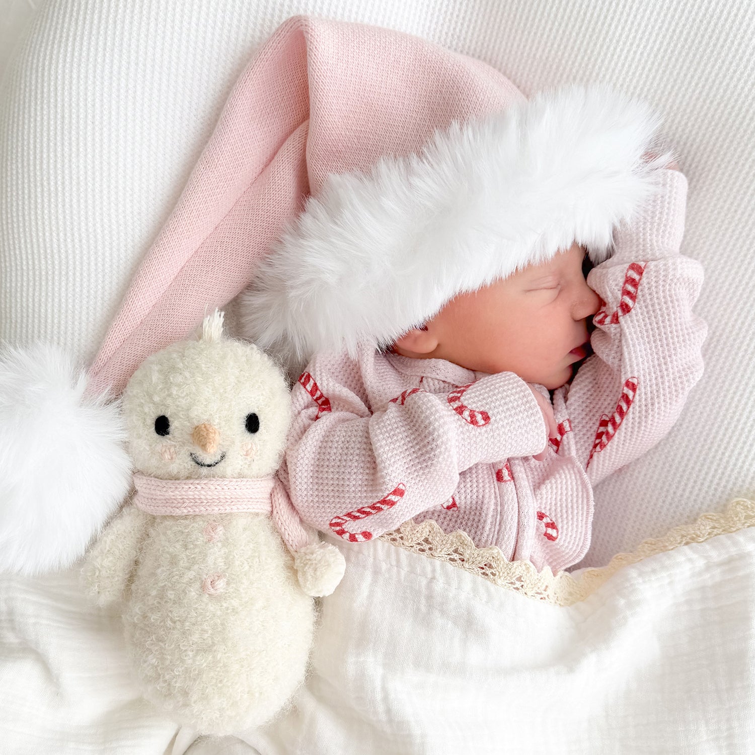Cuddle and Kind Holiday Baby Snowman (blush)