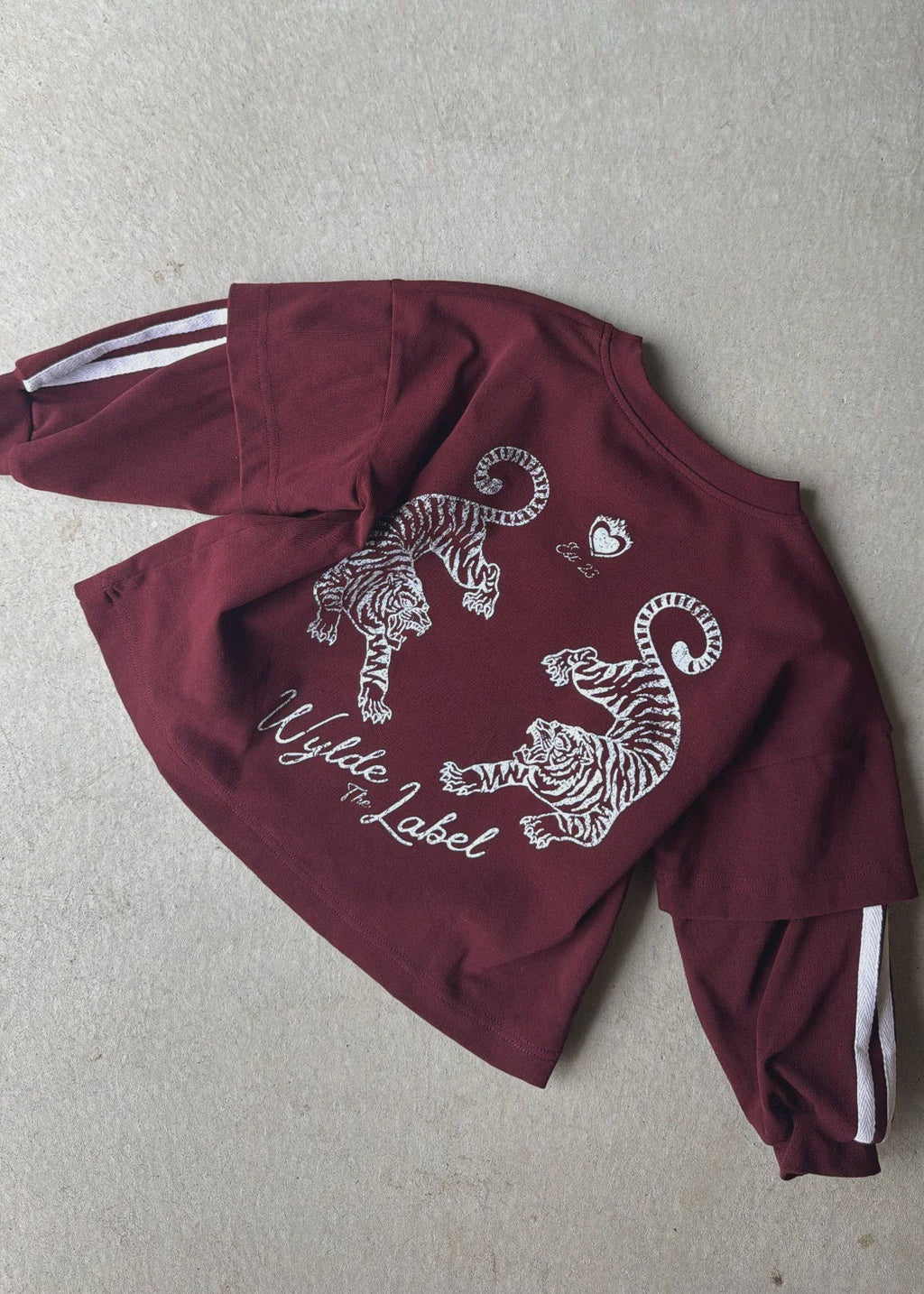 Wylde the Label Untamed Layered Tee - Burgandy