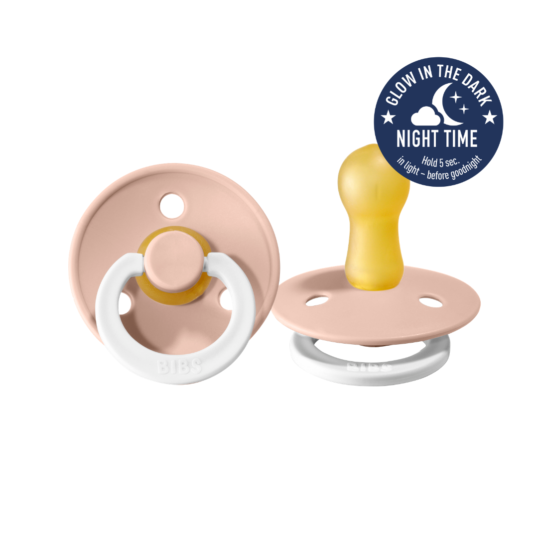 Bibs Denmark Dummies Colour 2pk Round Latex (size 1)