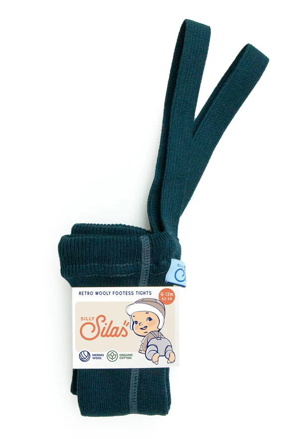 Silly Silas Wooly Footless Wool Tights (blue sapphire)