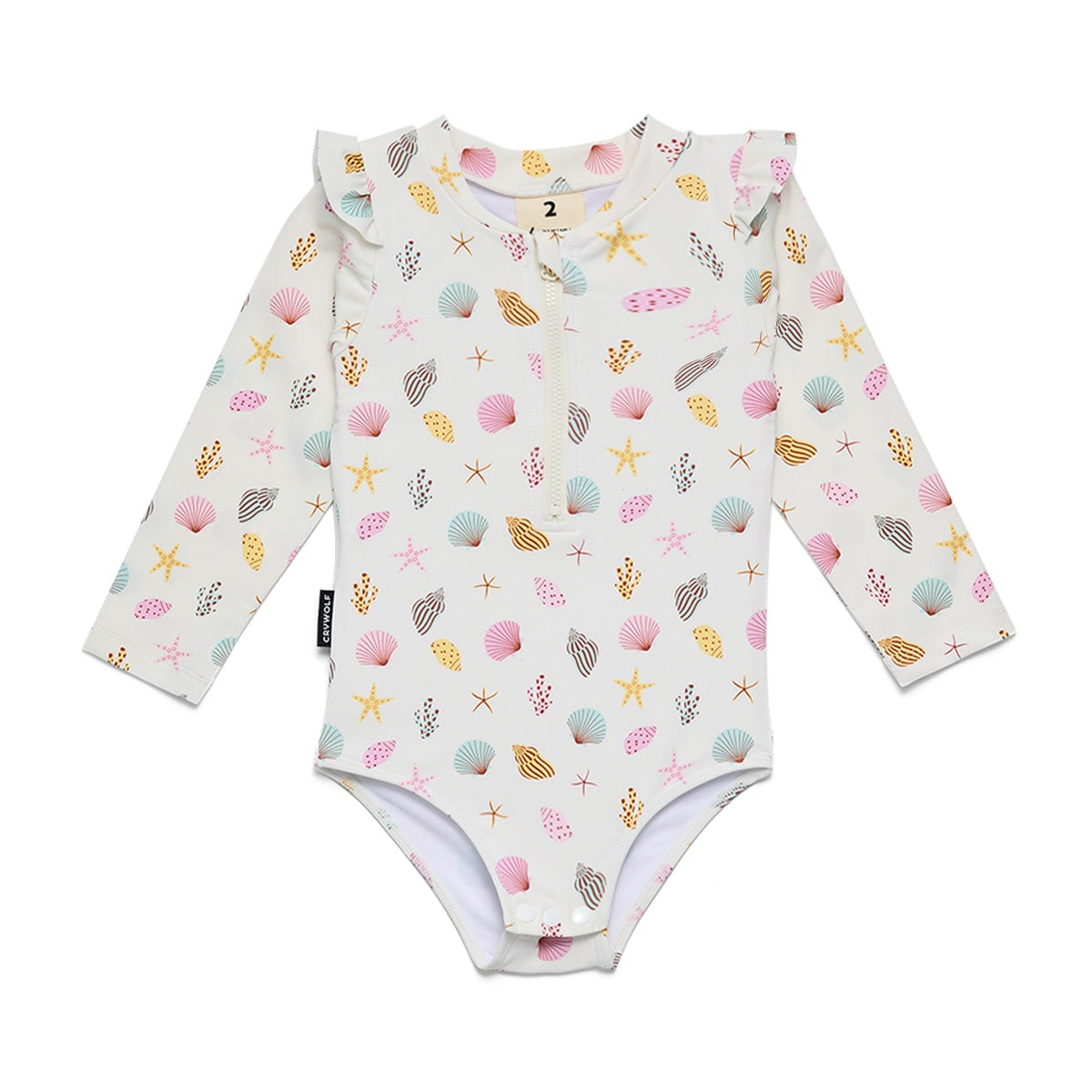 Crywolf Baby Long Sleeve Swimsuit (little shell)