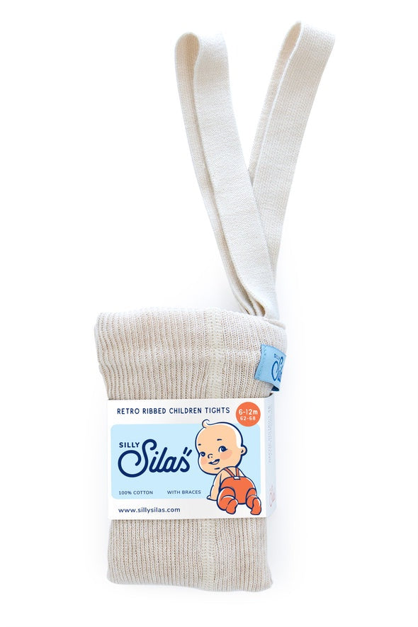 Silly Silas Footed Cotton Tights (cream blend)