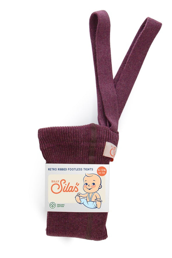 Silly Silas Footless Cotton Tights (fig blend)