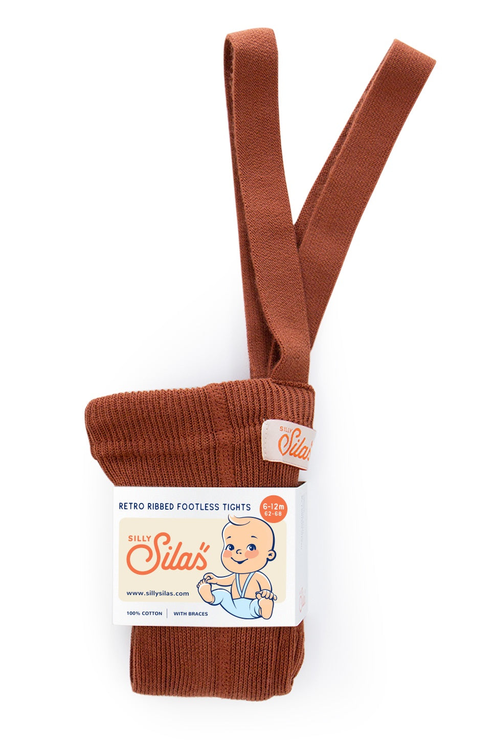 Silly Silas Footless Cotton Tights (cinnamon)
