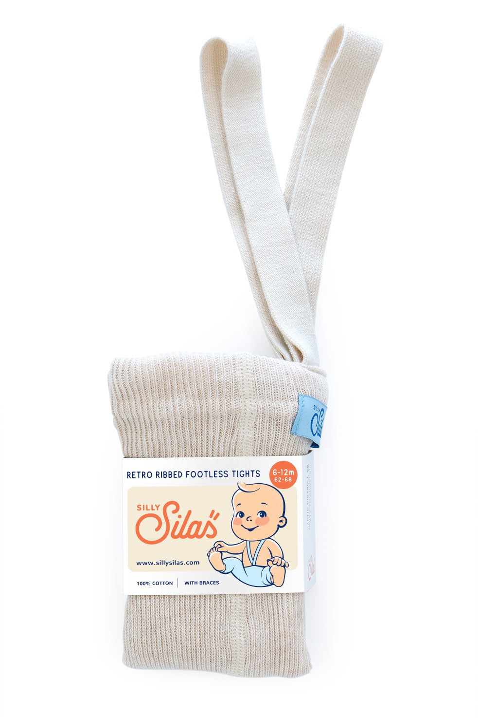 Silly Silas Footless Cotton Tights (cream blend)