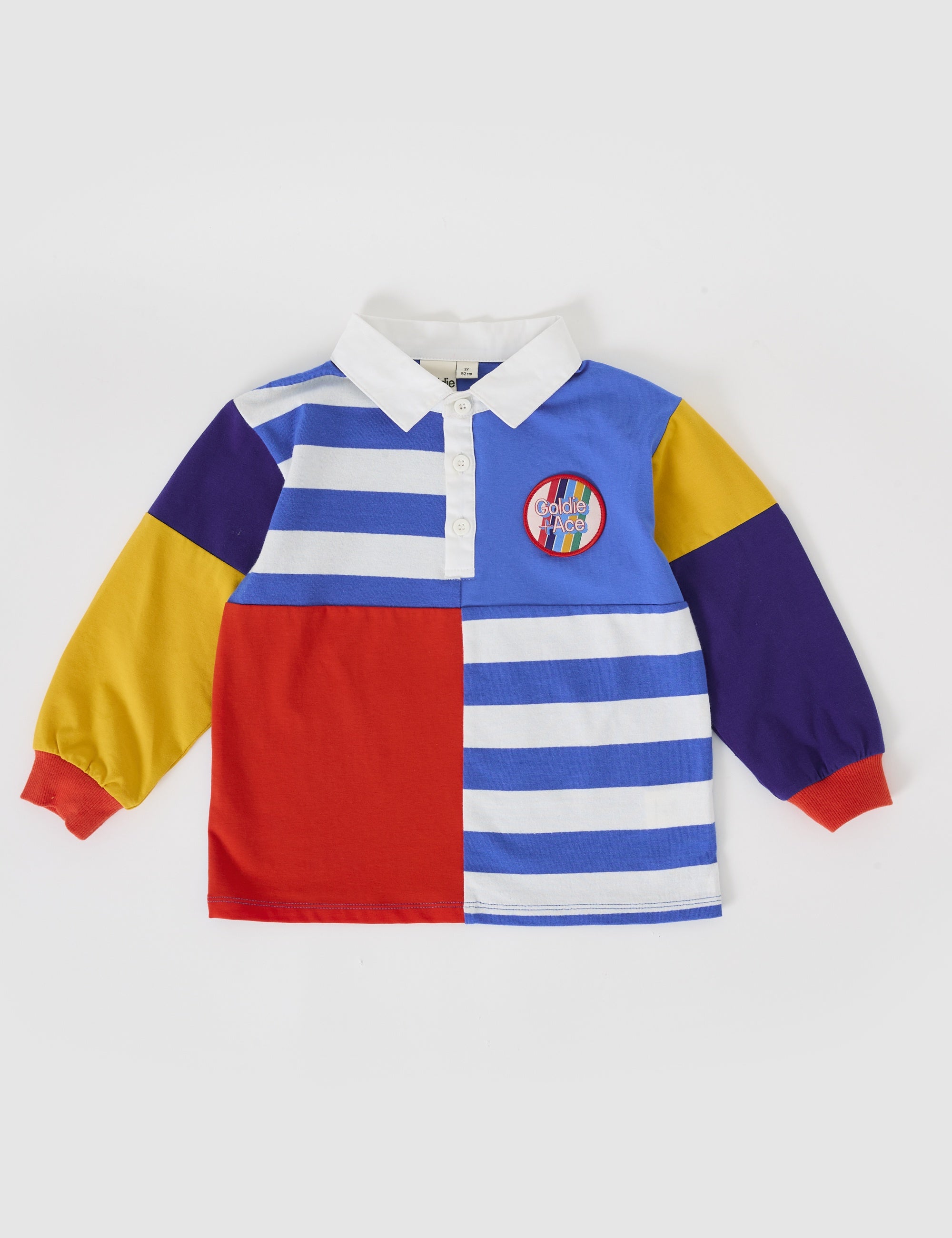 Goldie and Ace Myles Colour Block Rugby Polo (multi)