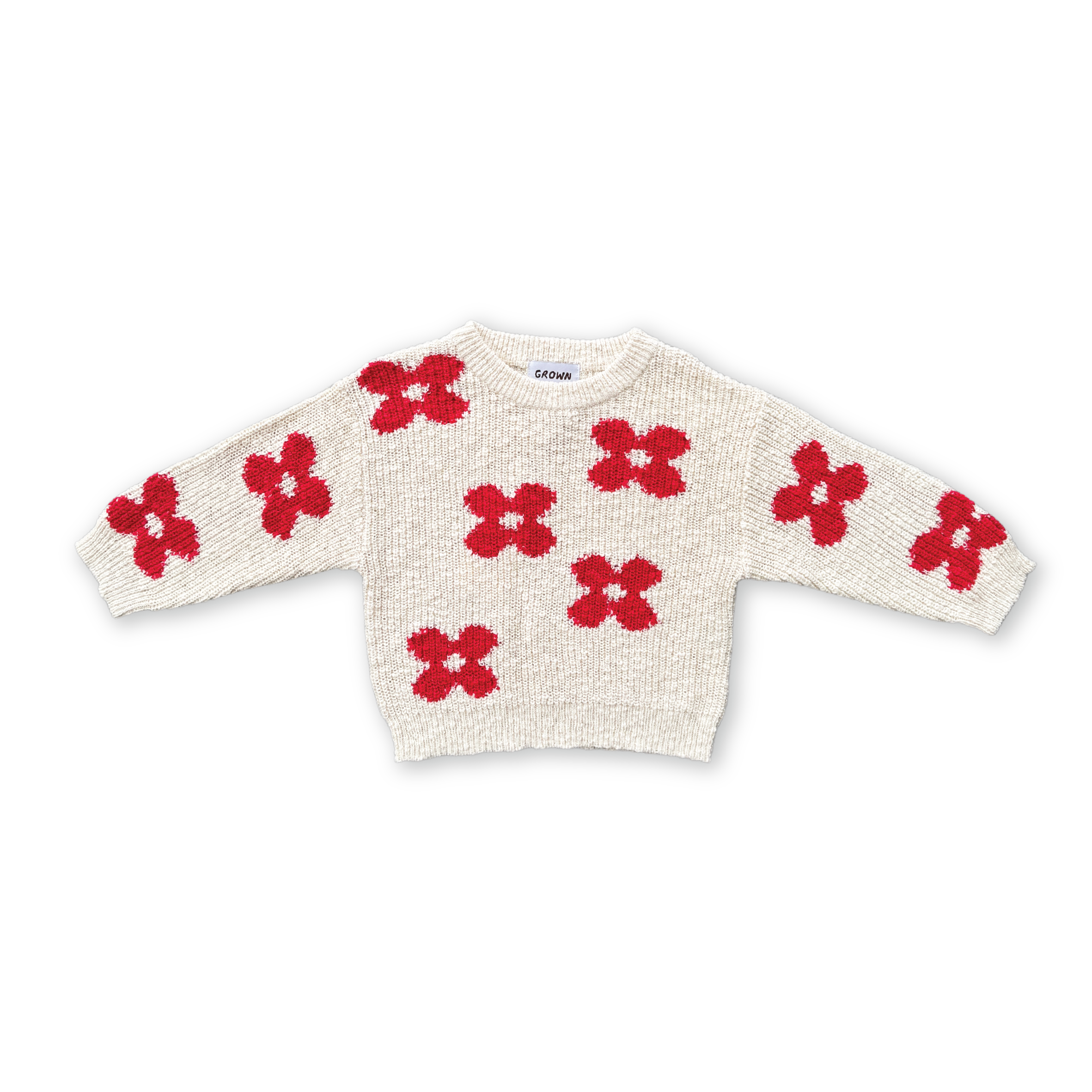 Grown Knitted Posy Pullover (milk)