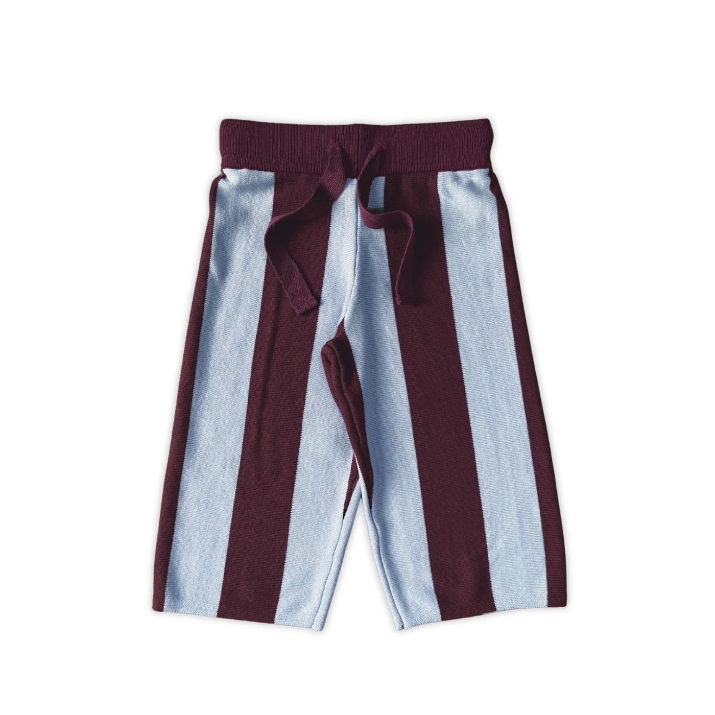 Grown Organic Stripe Knit Pant (plum & haze)