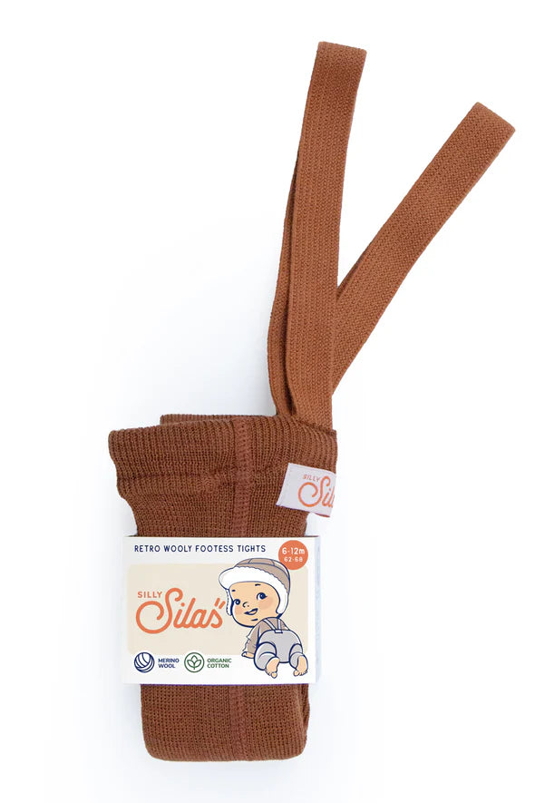 Silly Silas Wooly Footless Wool Tights (ginger)