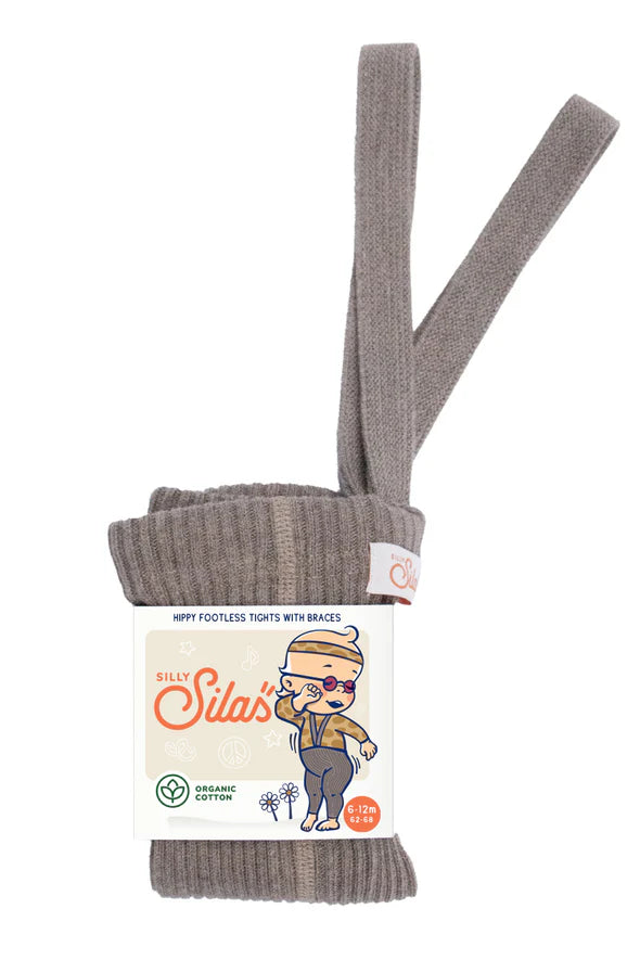Silly Silas Hippy Footless Cotton Tights (cocoa blend)