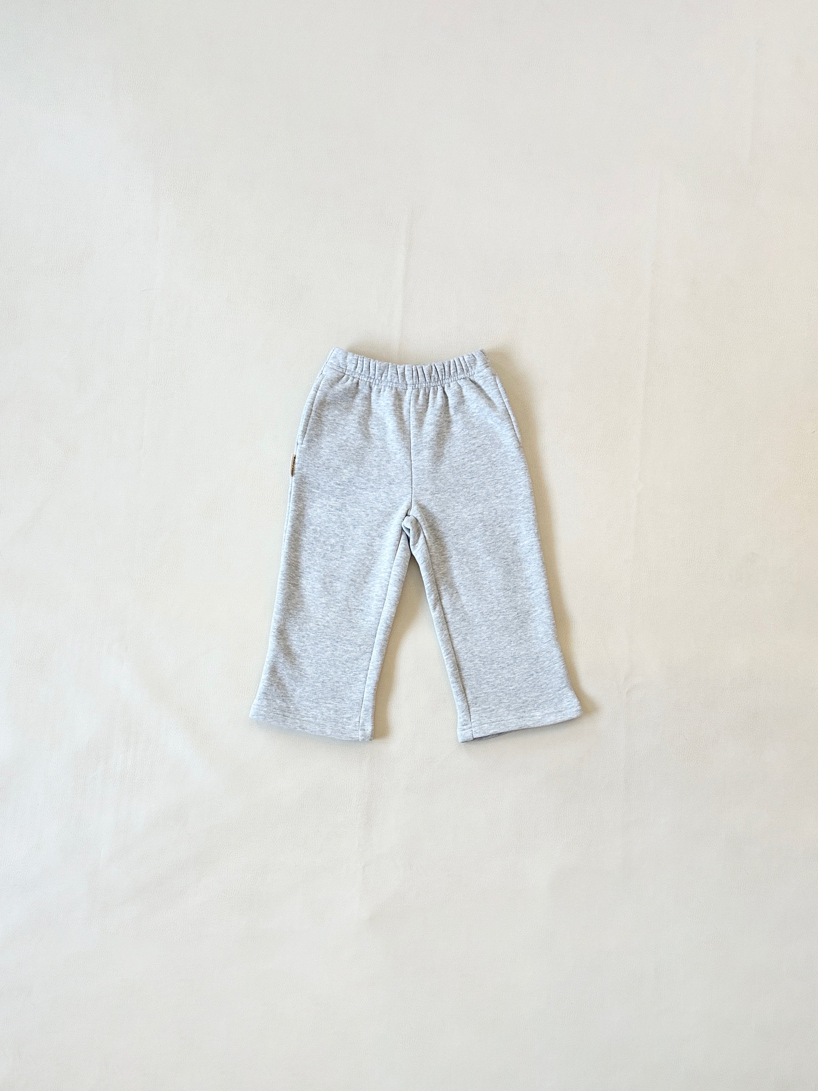 Tiny Trove Sporty Puff Print Hoodie Set (grey marle/wine)