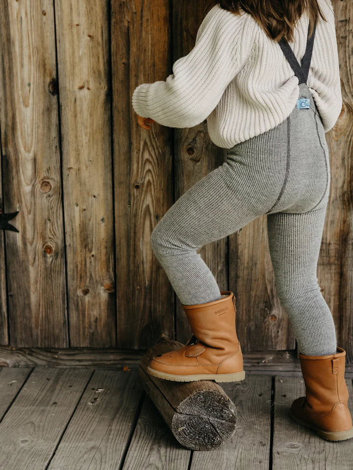 Silly Silas Wooly Footless Wool Tights (granite grey)