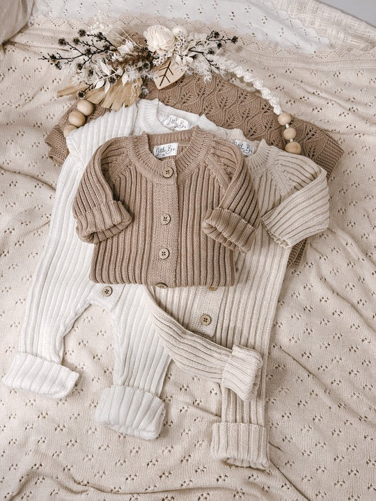 Little B's Ribbed Romper (cacao)