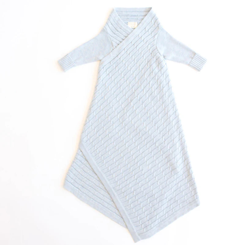 Jujo Baby All Over Luxury Cable Shwrap (pale blue)