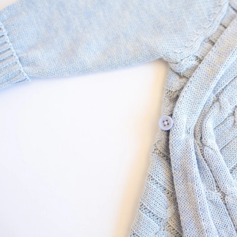 Jujo Baby All Over Luxury Cable Shwrap (pale blue)