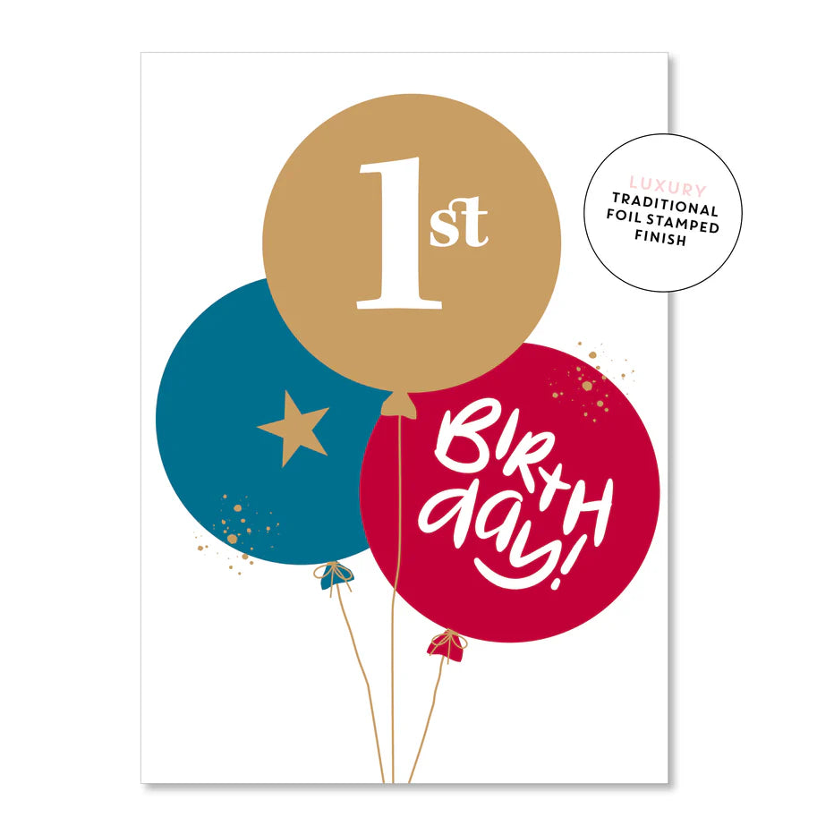 Just Smitten Greeting Card 1st Birthday Boy