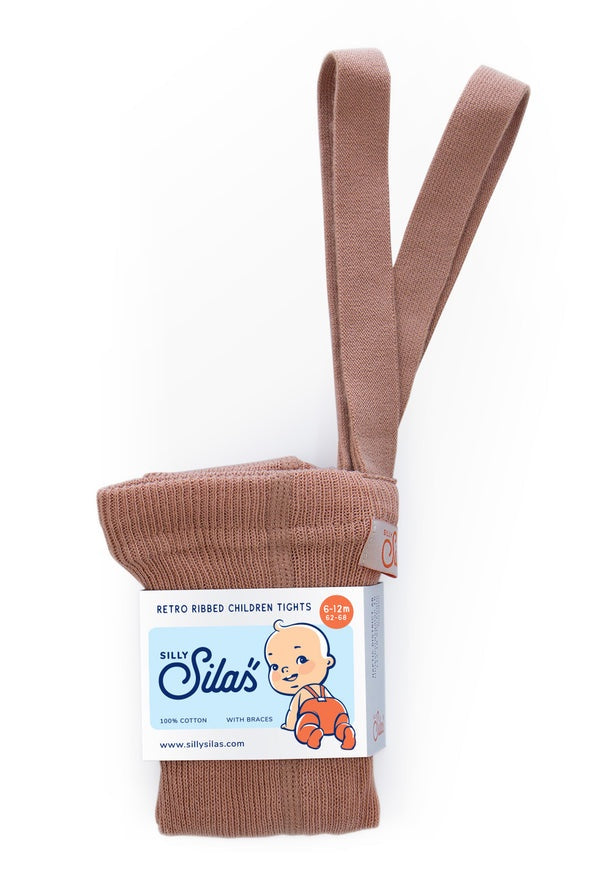 Silly Silas Footed Cotton Tights (light brown)