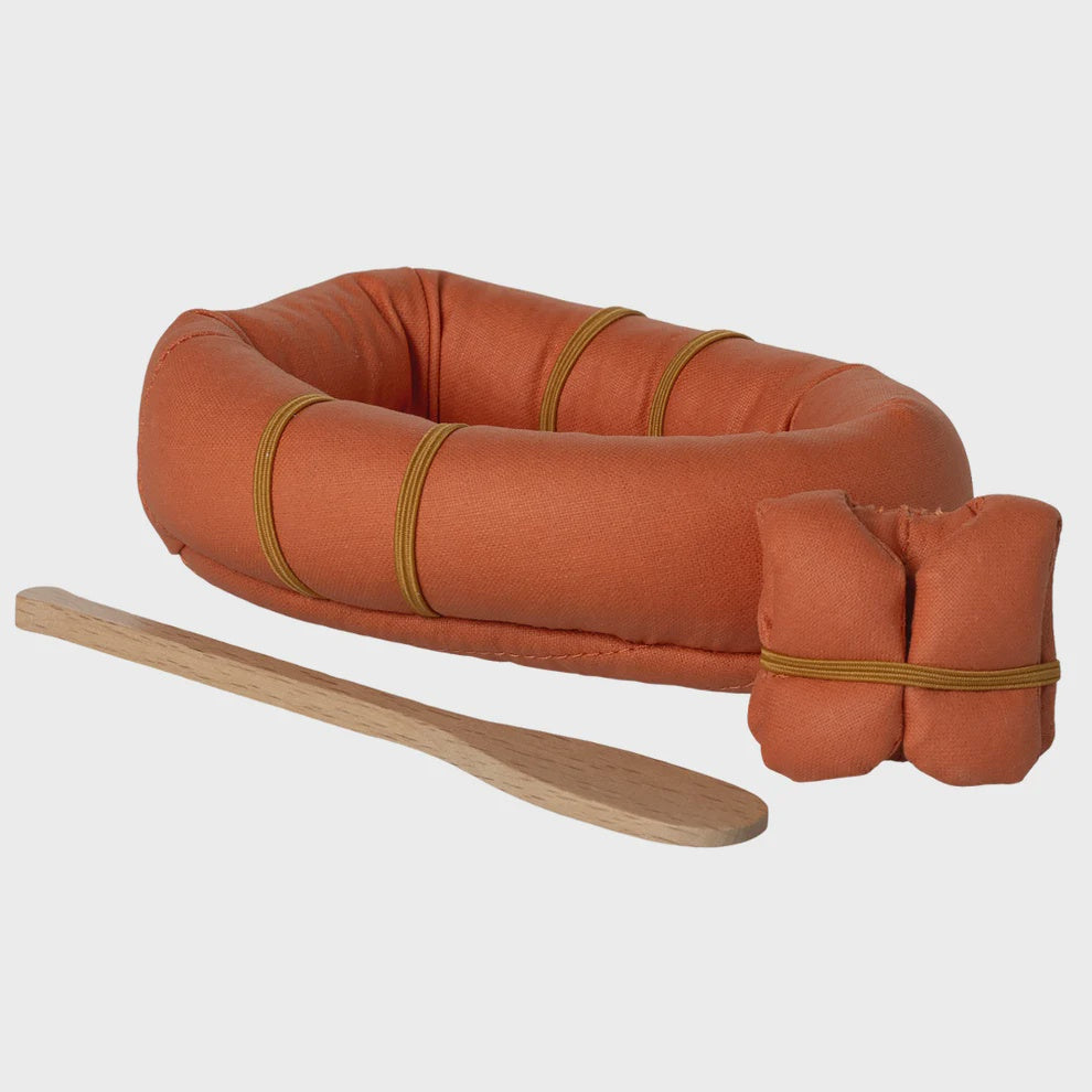 Maileg Mouse Rubber Boat Orange 2025