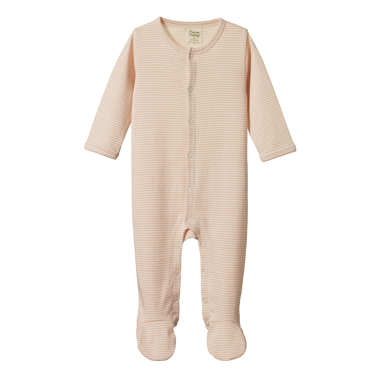 Nature Baby Stretch and Grow Suit (rose dust stripe)