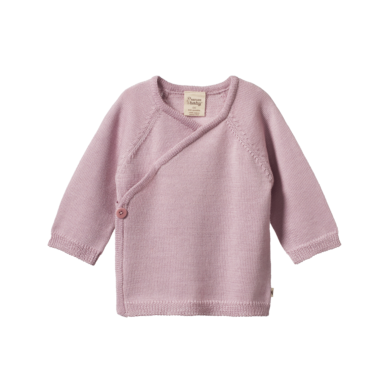 Nature Baby Merino Knit Kimono Jacket (lilac)