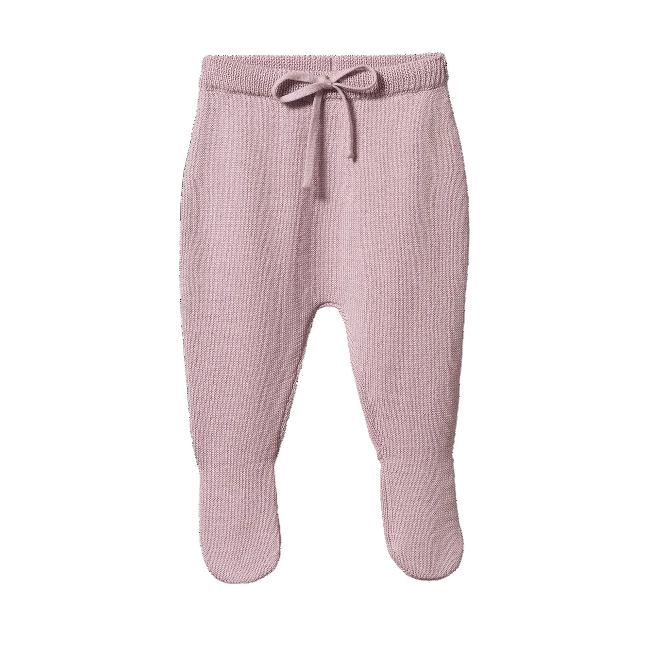 Nature Baby Merino Knit Footed Romper (lilac)