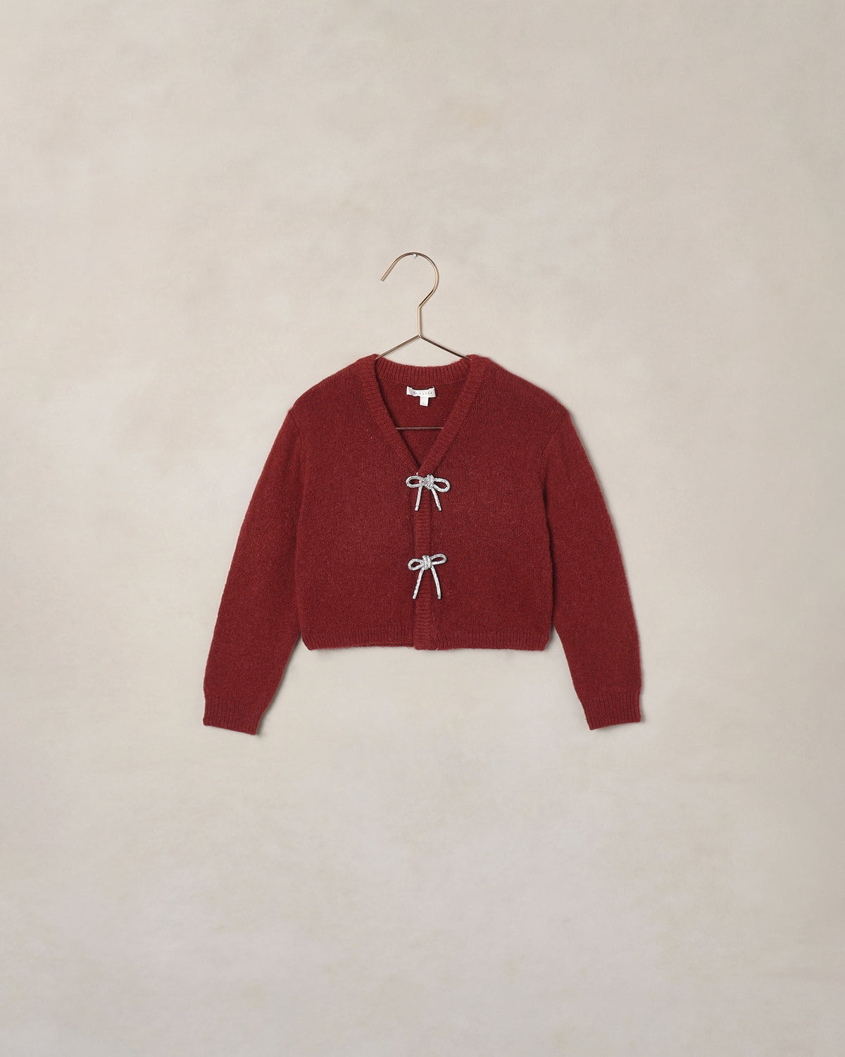 Nora Lee Bow Cardigan (ruby)